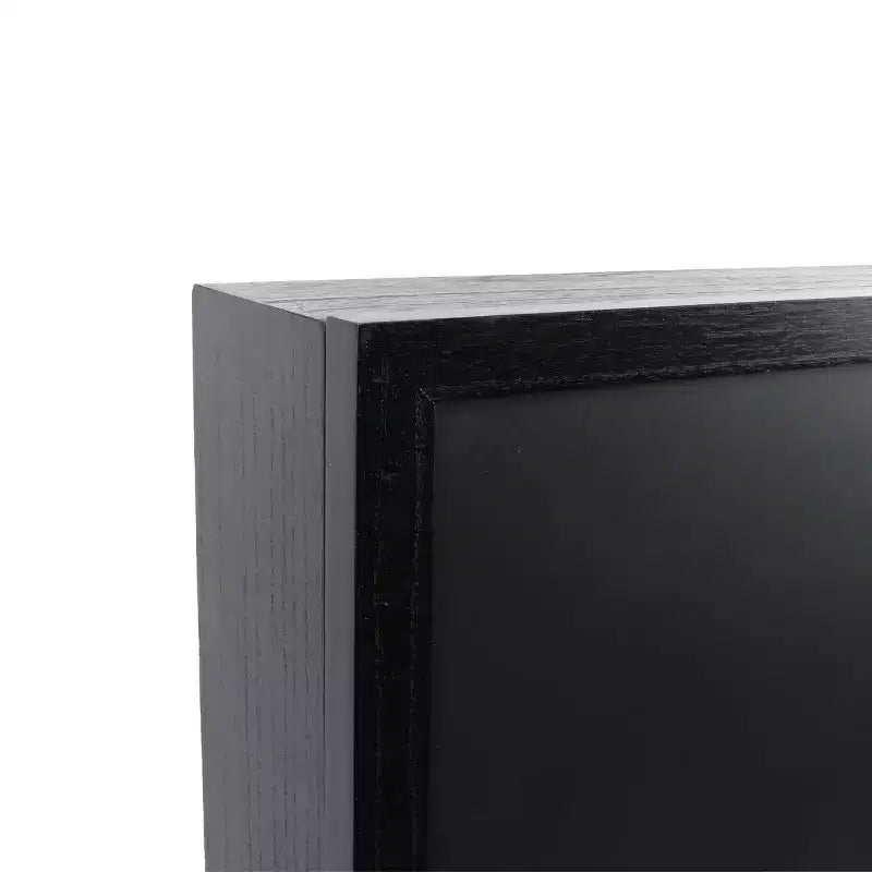 36" x 24" Wall-Mounted Murphy Desk with Chalkboard and Open Storage Shelf, Black
