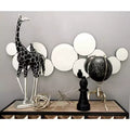 Glass Bubble Cluster Wall Mirror, Silver, 57" Wide