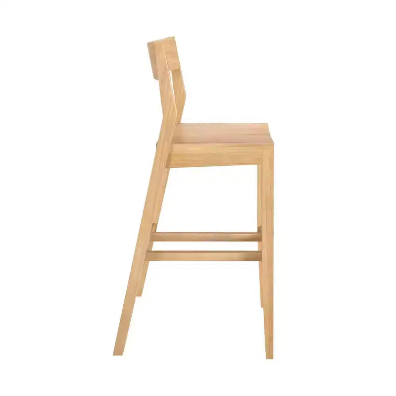 Chaise de salle à manger en bois massif de 112 cm de hauteur pour îlot de cuisine et bar à petit-déjeuner.