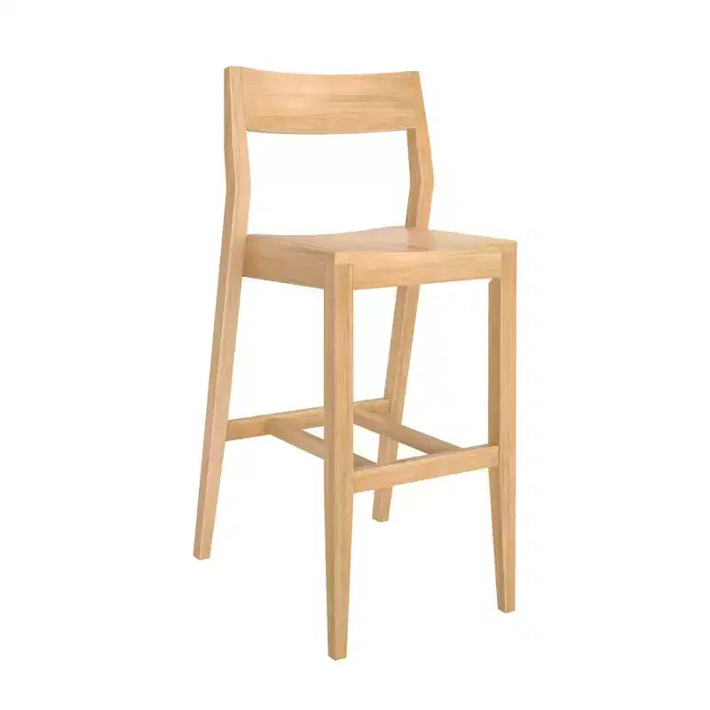 Chaise de salle à manger en bois massif de 112 cm de hauteur pour îlot de cuisine et bar à petit-déjeuner.