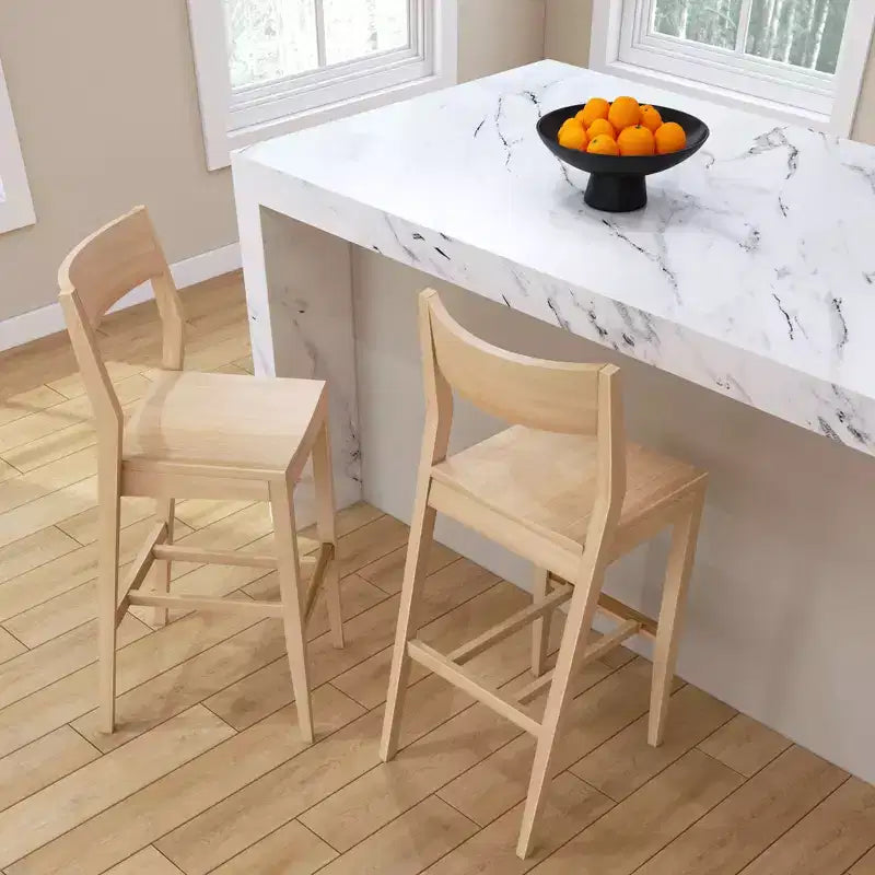 Chaise de salle à manger en bois massif de 112 cm de hauteur pour îlot de cuisine et bar à petit-déjeuner.