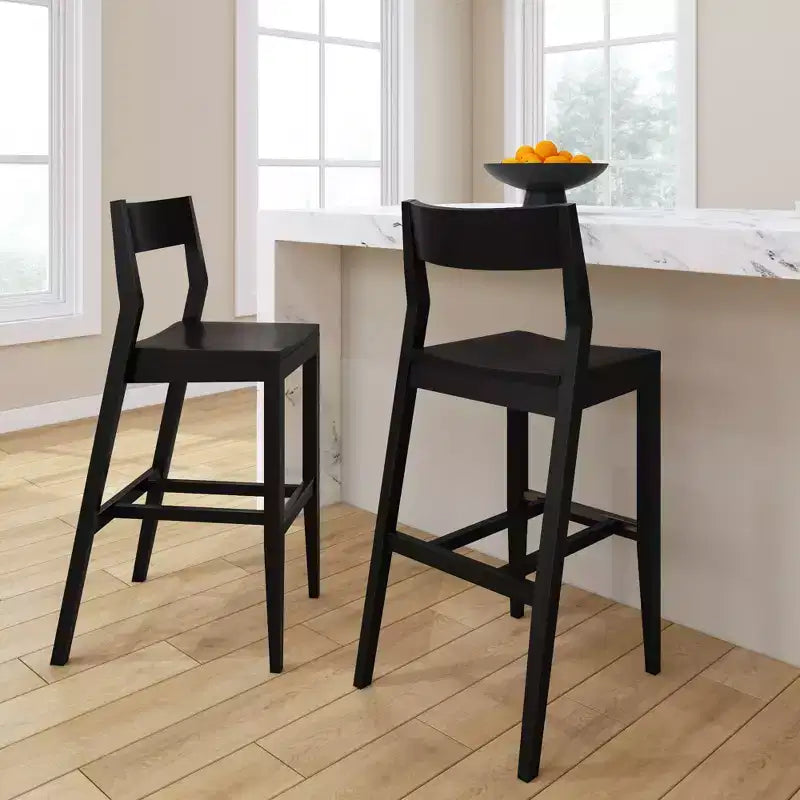 44" Solid Wood Counter Height Dining Chair for Kitchen Island and Breakfast Bar