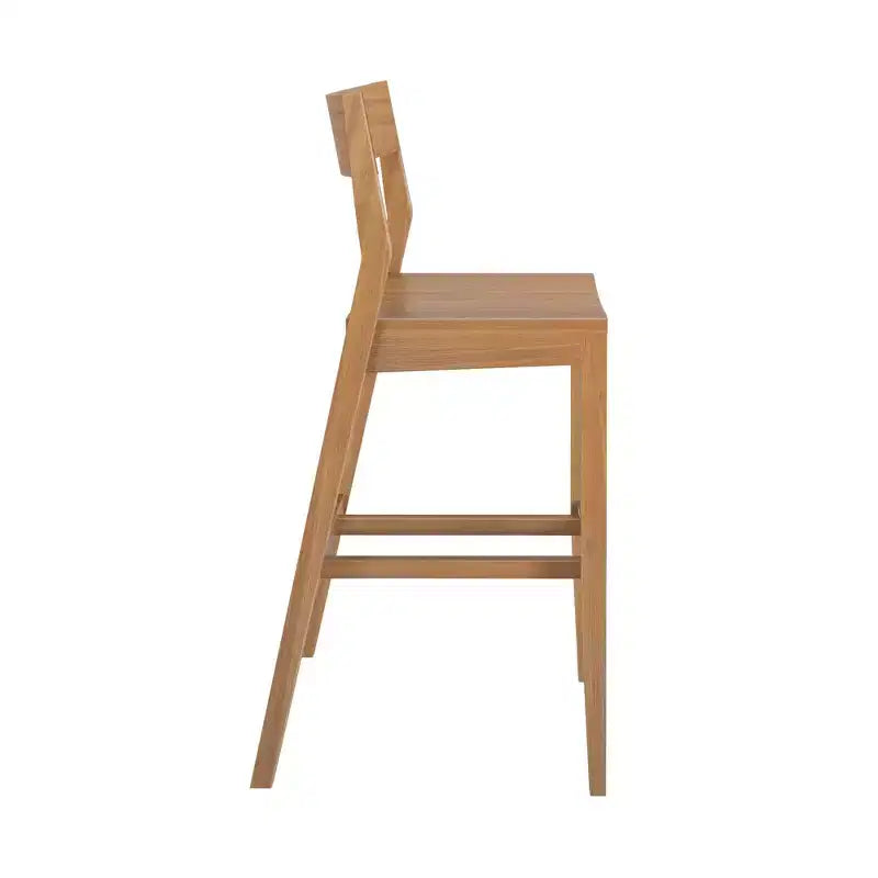 Chaise de salle à manger en bois massif de 112 cm de hauteur pour îlot de cuisine et bar à petit-déjeuner.