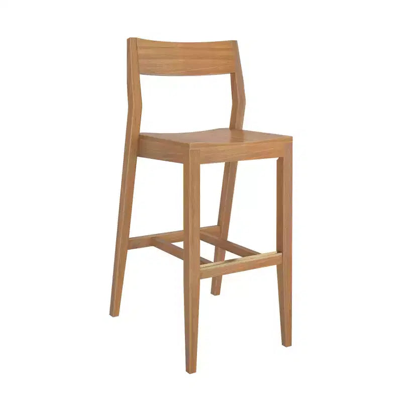 Chaise de salle à manger en bois massif de 112 cm de hauteur pour îlot de cuisine et bar à petit-déjeuner.