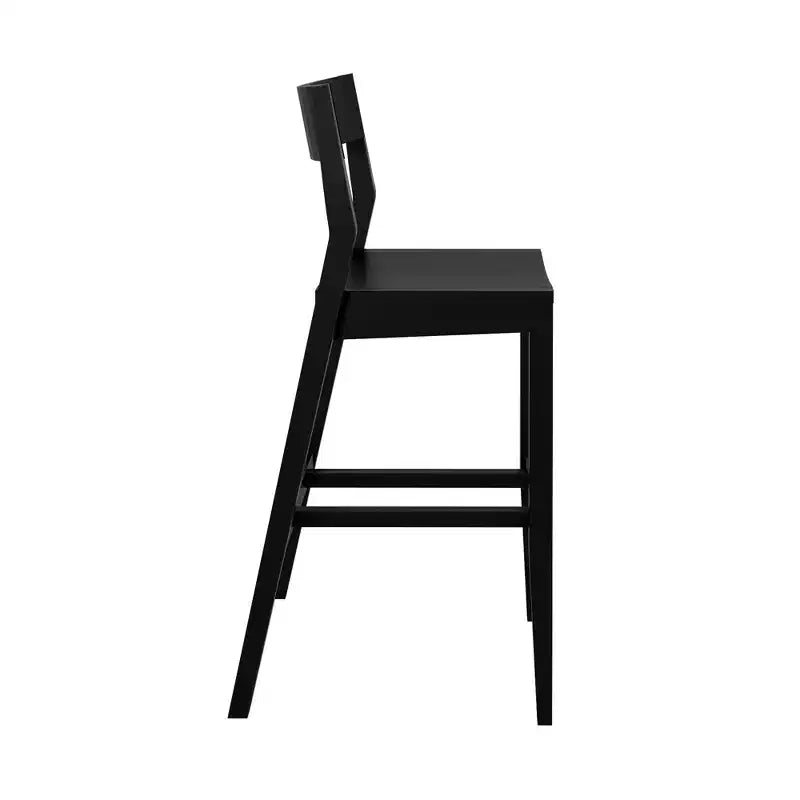 Chaise de salle à manger en bois massif de 112 cm de hauteur pour îlot de cuisine et bar à petit-déjeuner.