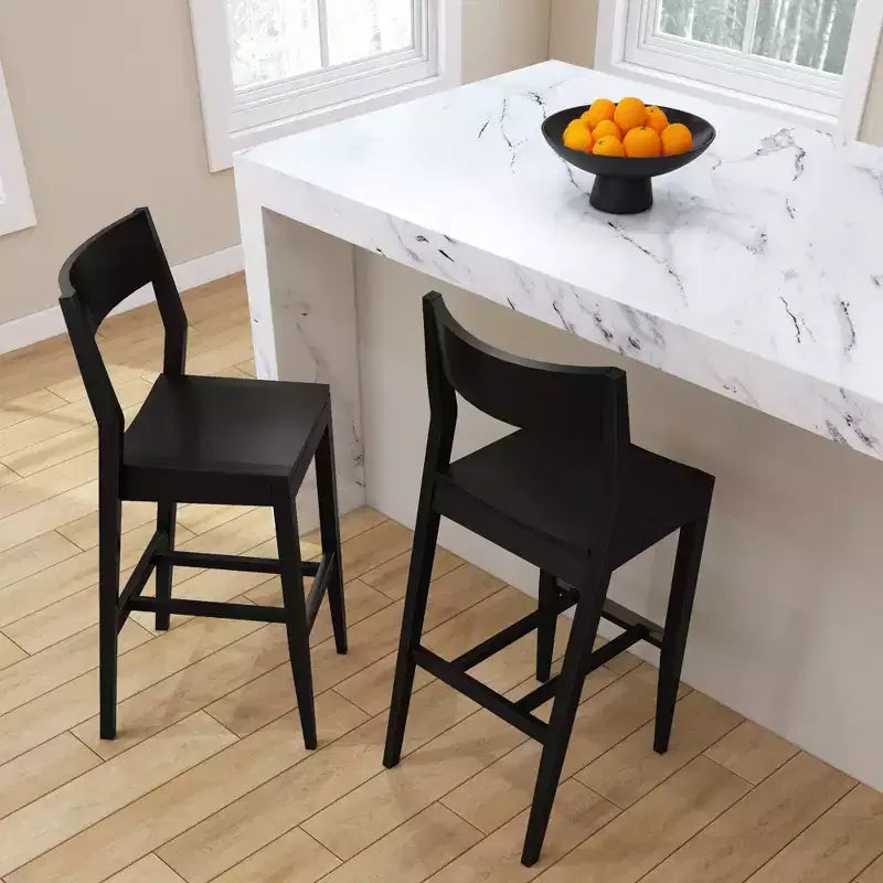 44" Solid Wood Counter Height Dining Chair for Kitchen Island and Breakfast Bar