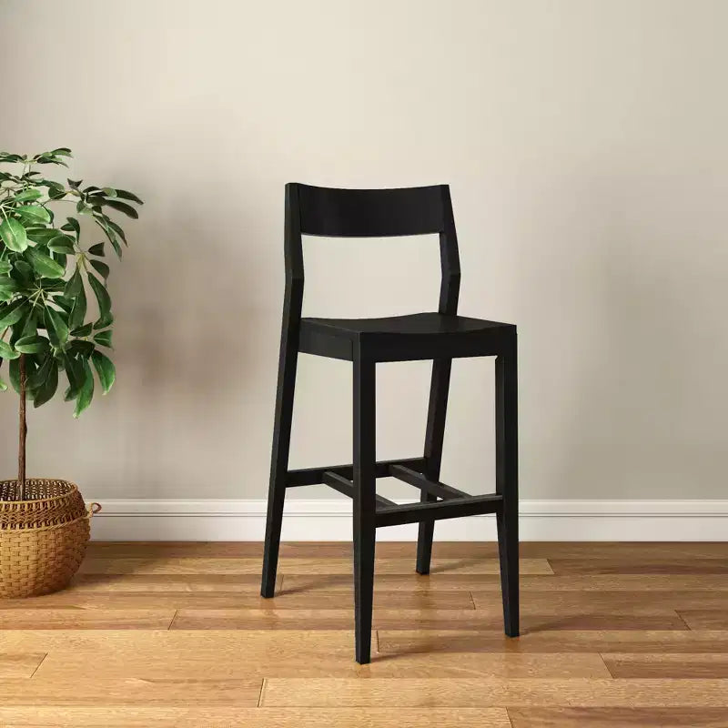 44" Solid Wood Counter Height Dining Chair for Kitchen Island and Breakfast Bar