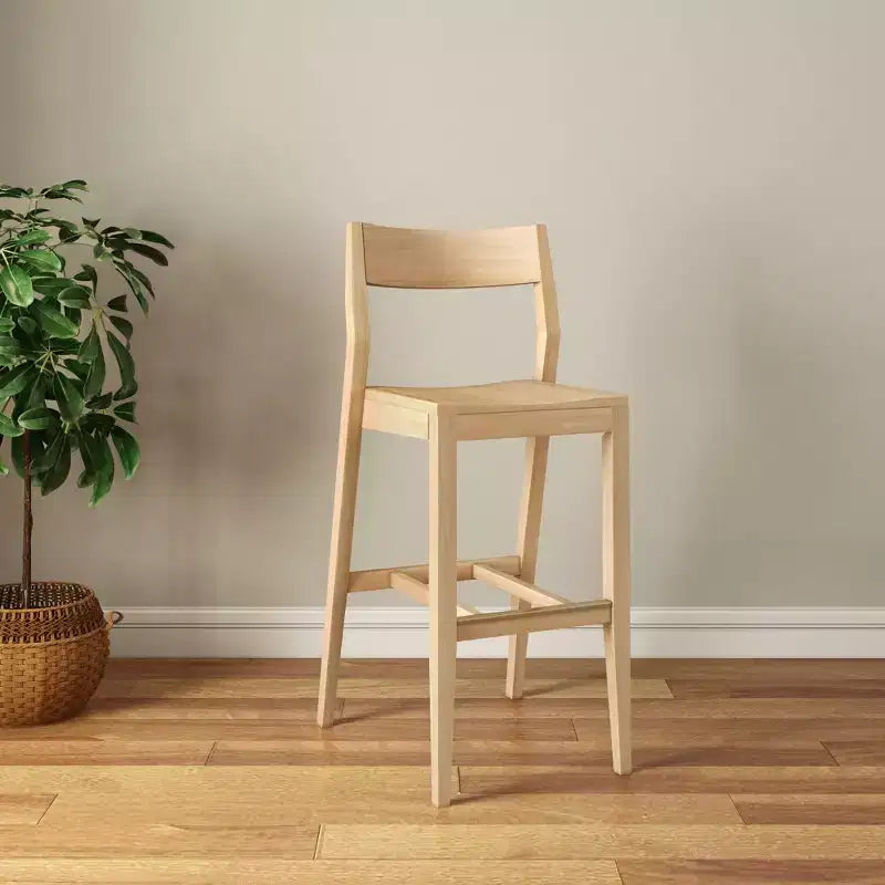 44" Solid Wood Counter Height Dining Chair for Kitchen Island and Breakfast Bar