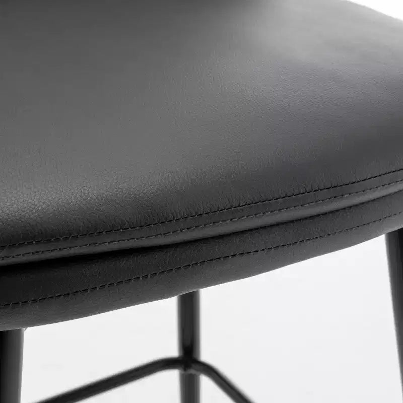 Counter Height Swivel Bar Stools, Set of 2, Linen & Matte Black