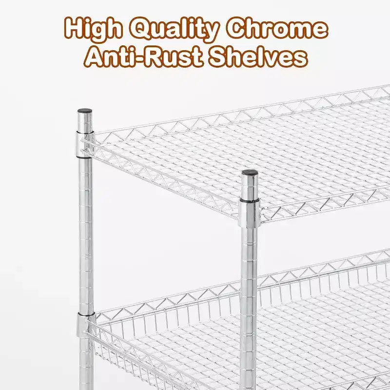 Kitchen Utility Cart, Metal Removable Storage Cart with Wheels and Handle, Commercial Grade Utility Cars, Kitchen, Workshop