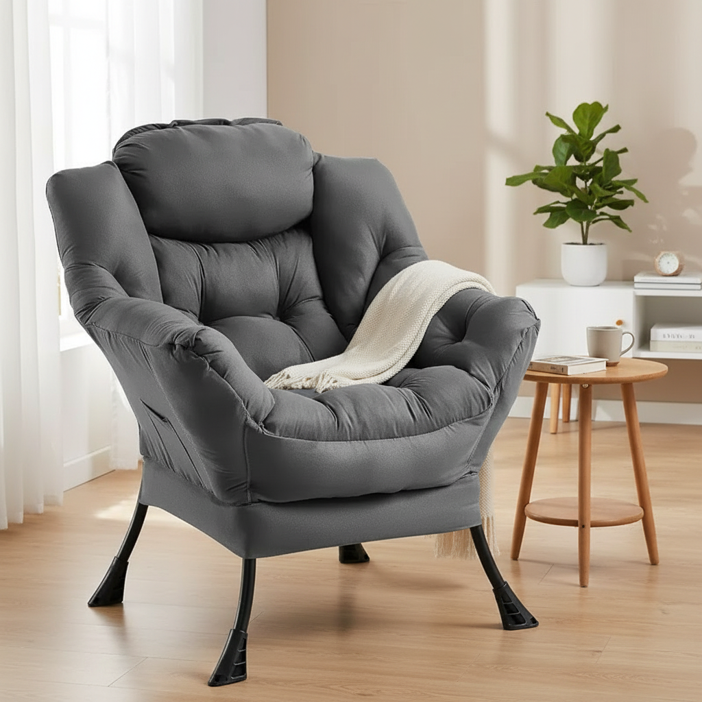 Fauteuil de salon moderne - Fauteuil à profil fin pour petits espaces