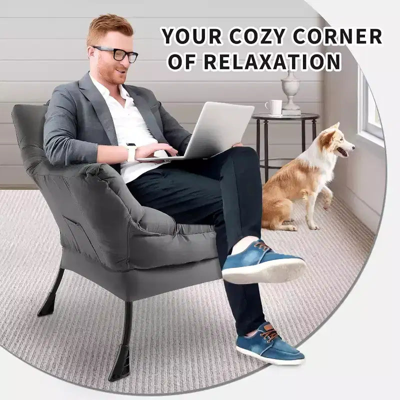 Fauteuil de salon moderne - Fauteuil à profil fin pour petits espaces