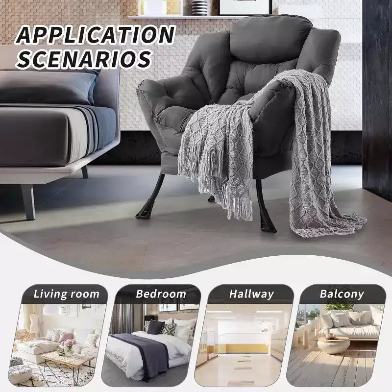 Fauteuil de salon moderne - Fauteuil à profil fin pour petits espaces