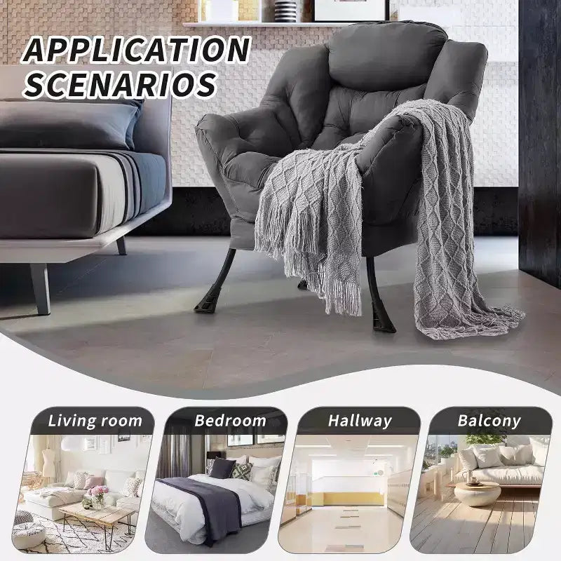 Fauteuil de salon moderne - Fauteuil à profil fin pour petits espaces