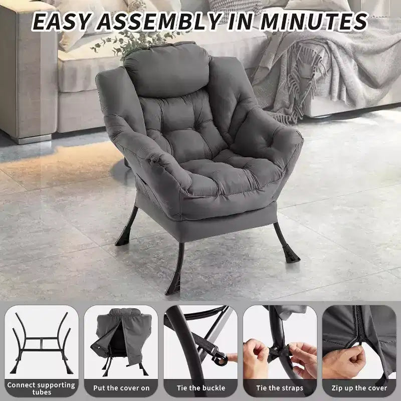 Fauteuil de salon moderne - Fauteuil à profil fin pour petits espaces