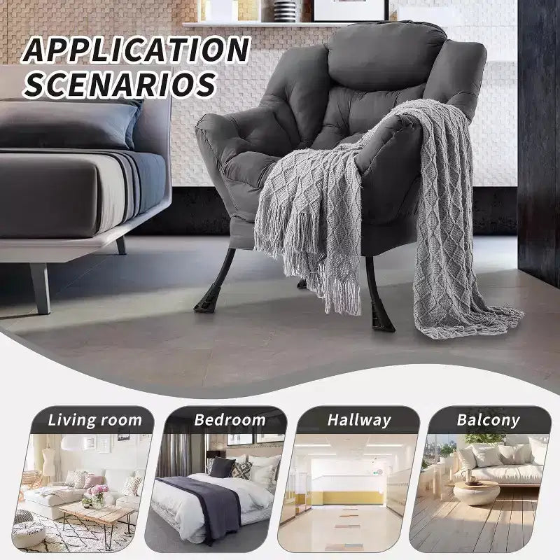 Fauteuil de salon moderne - Fauteuil à profil fin pour petits espaces