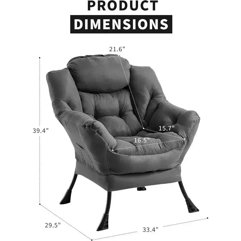 Fauteuil de salon moderne - Fauteuil à profil fin pour petits espaces