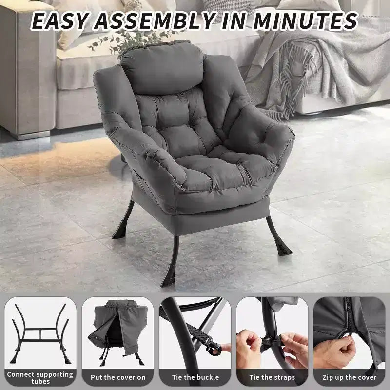 Fauteuil de salon moderne - Fauteuil à profil fin pour petits espaces