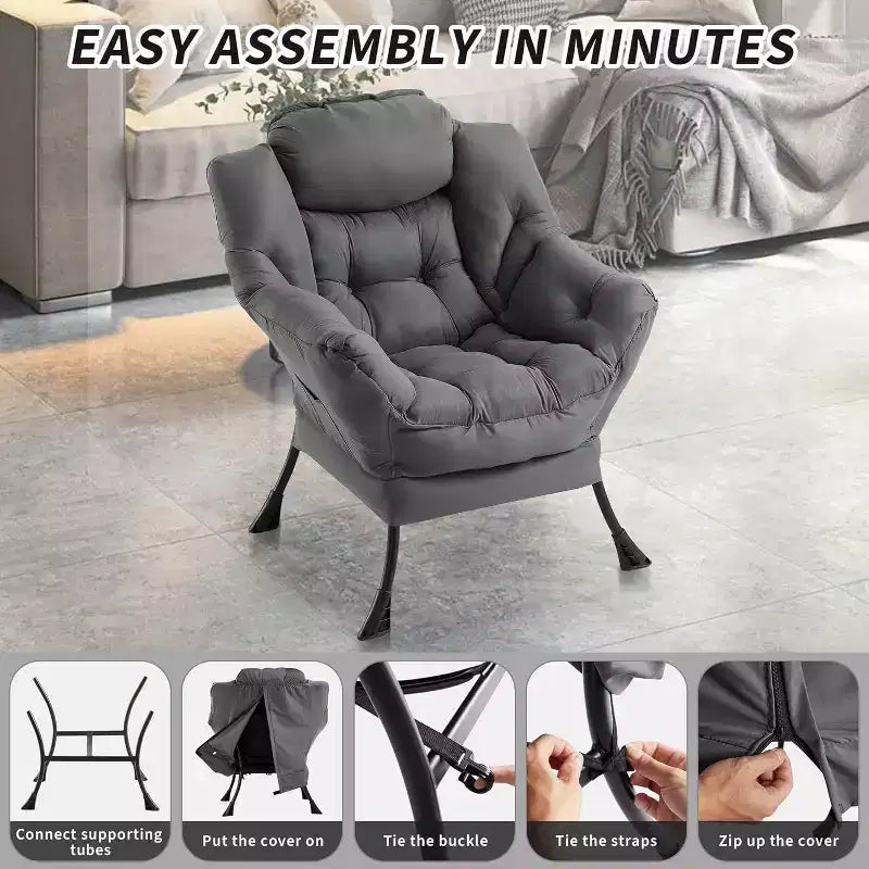 Fauteuil de salon moderne - Fauteuil à profil fin pour petits espaces