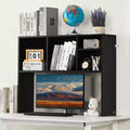 Desktop Bookshelf Hutch, 1-Tier Office Storage Rack, 37" x 9.4" x 28.7", Black
