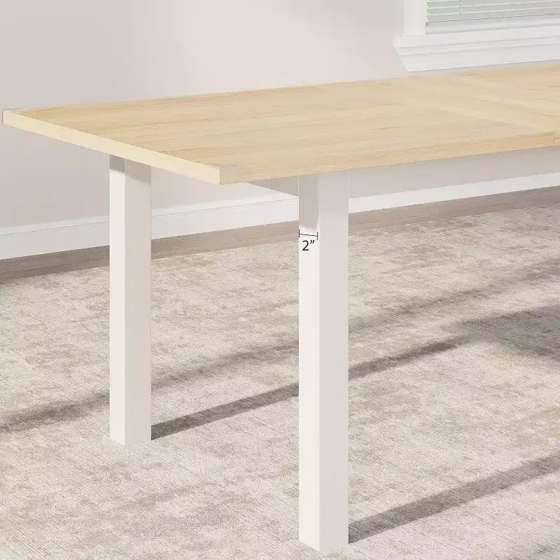 Table à manger extensible pour 4 à 6 personnes, grande table en bois de 160 cm avec cadre en métal et plateau en MDF, pour cuisine ou salle à manger