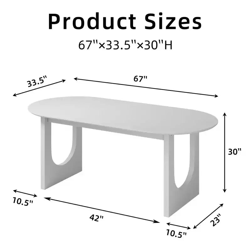 Table à manger ovale en bois de 170 cm pour 4-6 personnes, cuisine et salle à manger modernes de style ferme