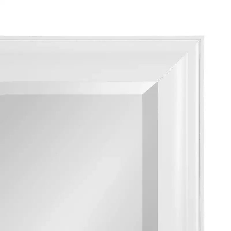 Rectangle Bathroom Wall Mirror with Matte White Frame, 21.5" x 27.5"
