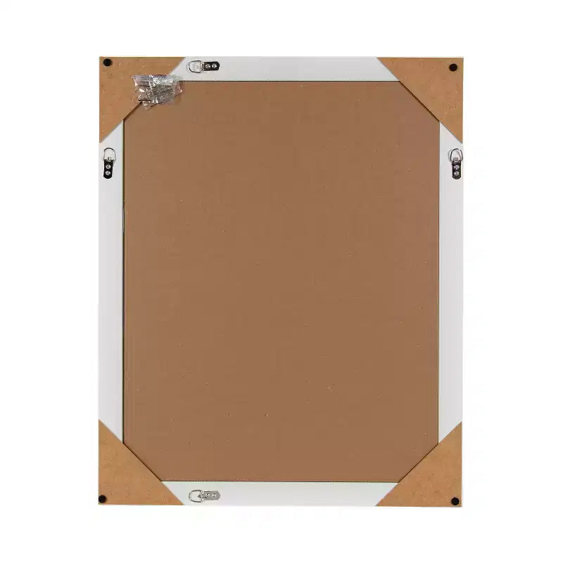 Rectangle Bathroom Wall Mirror with Matte White Frame, 21.5" x 27.5"