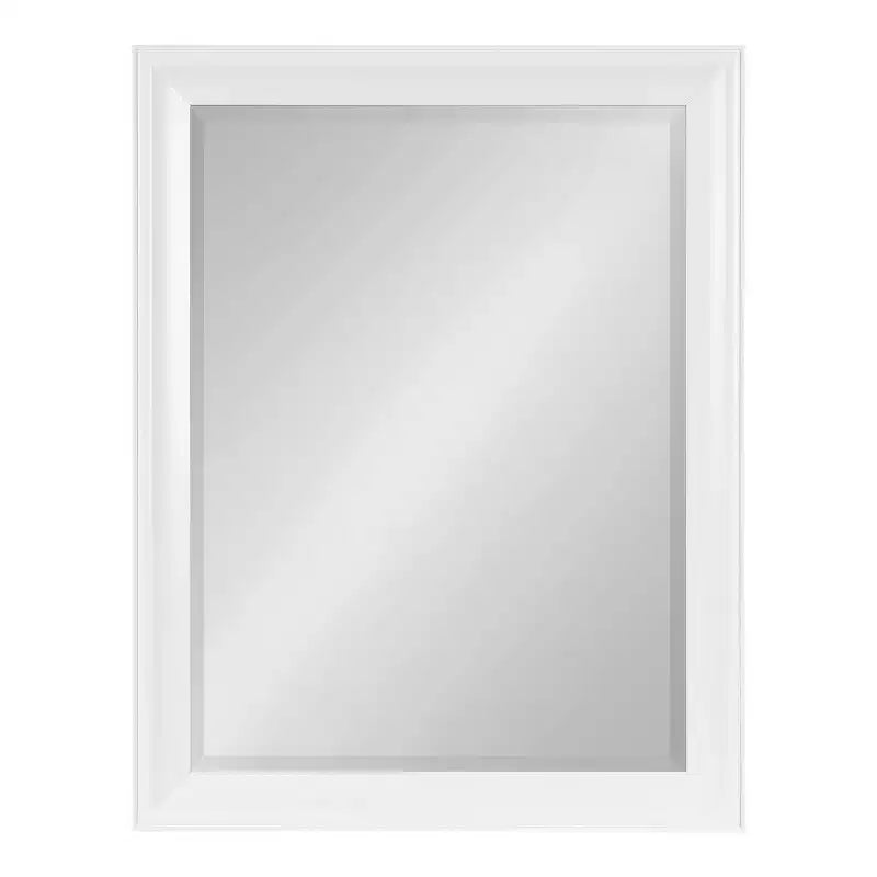 Rectangle Bathroom Wall Mirror with Matte White Frame, 21.5" x 27.5"