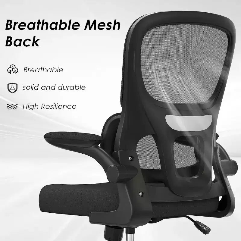 Mesh Ergonomic Office Chair with Lumbar Support and Flip Armrests