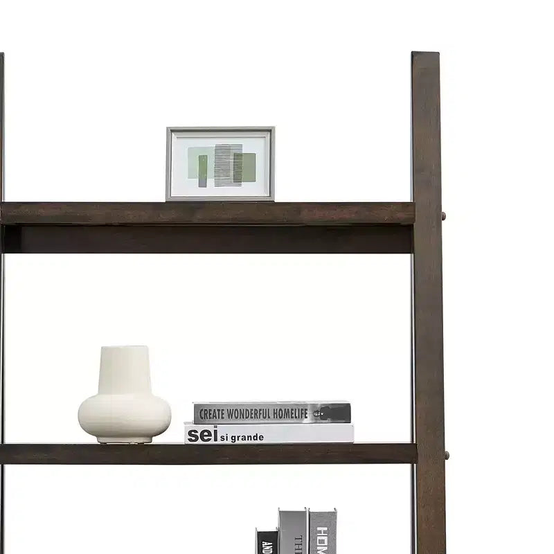5-Tier Wood Storage Shelves, Small Bookcase for Living Room, Hallway, Office