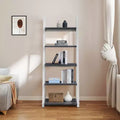 5-Tier Wood Storage Shelves, Small Bookcase for Living Room, Hallway, Office