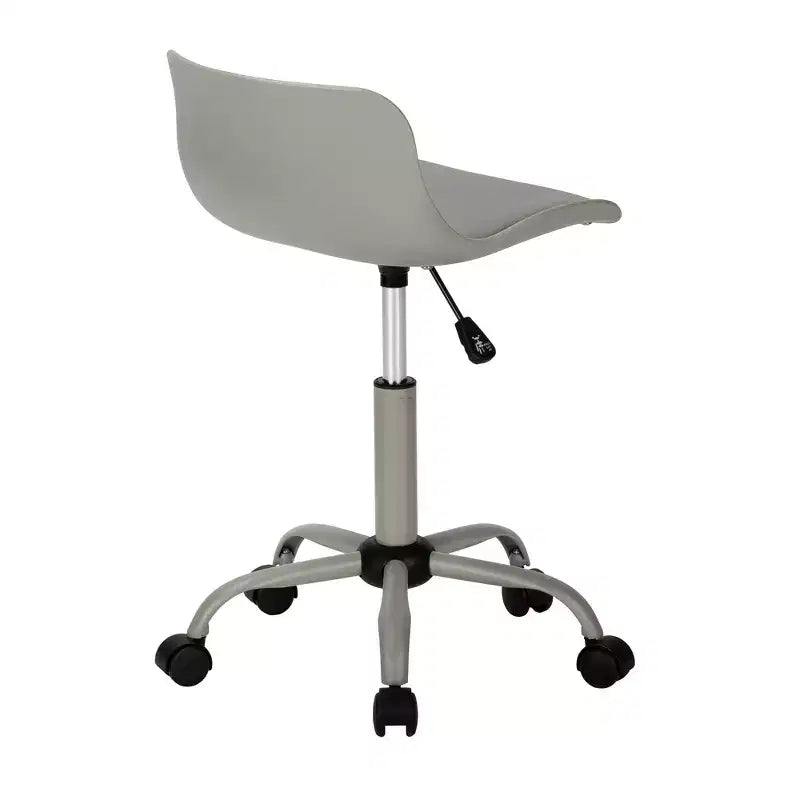 Chaise de bureau moderne réglable en hauteur avec piètement en métal et roulettes, pivotante à 360°