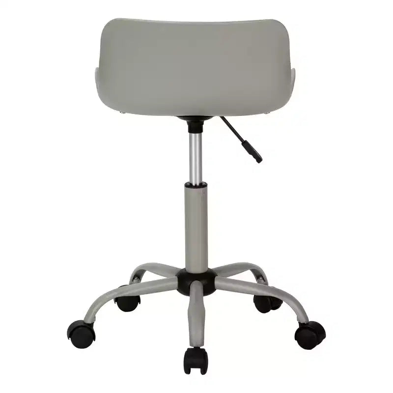 Chaise de bureau moderne réglable en hauteur avec piètement en métal et roulettes, pivotante à 360°