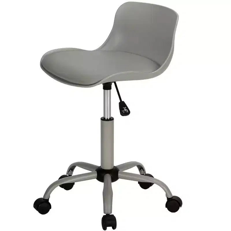 Chaise de bureau moderne réglable en hauteur avec piètement en métal et roulettes, pivotante à 360°