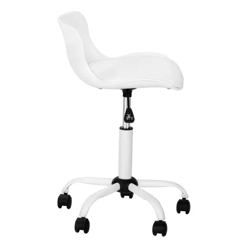 Chaise de bureau moderne réglable en hauteur avec piètement en métal et roulettes, pivotante à 360°