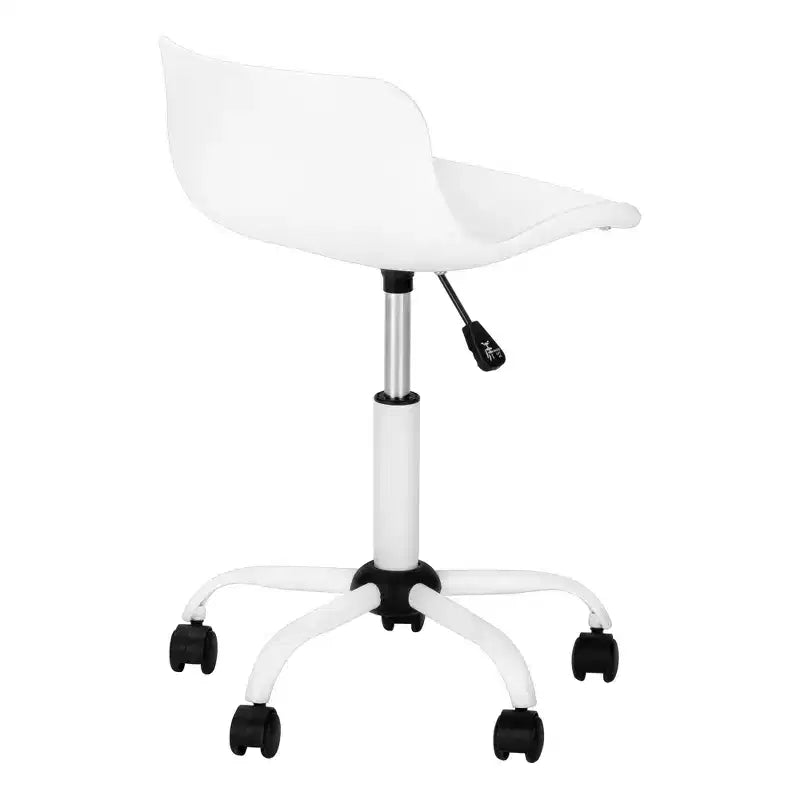Chaise de bureau moderne réglable en hauteur avec piètement en métal et roulettes, pivotante à 360°