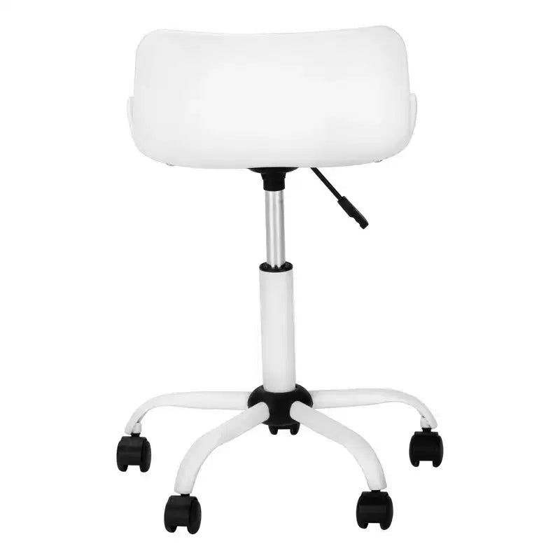 Chaise de bureau moderne réglable en hauteur avec piètement en métal et roulettes, pivotante à 360°