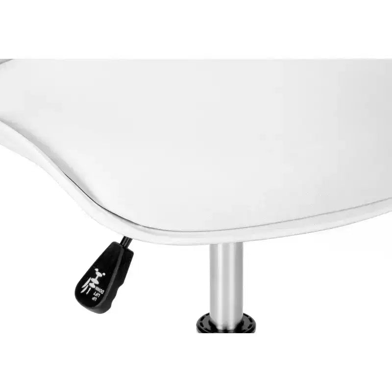 Chaise de bureau moderne réglable en hauteur avec piètement en métal et roulettes, pivotante à 360°