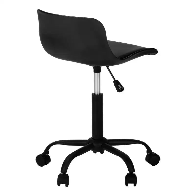 Chaise de bureau moderne réglable en hauteur avec piètement en métal et roulettes, pivotante à 360°