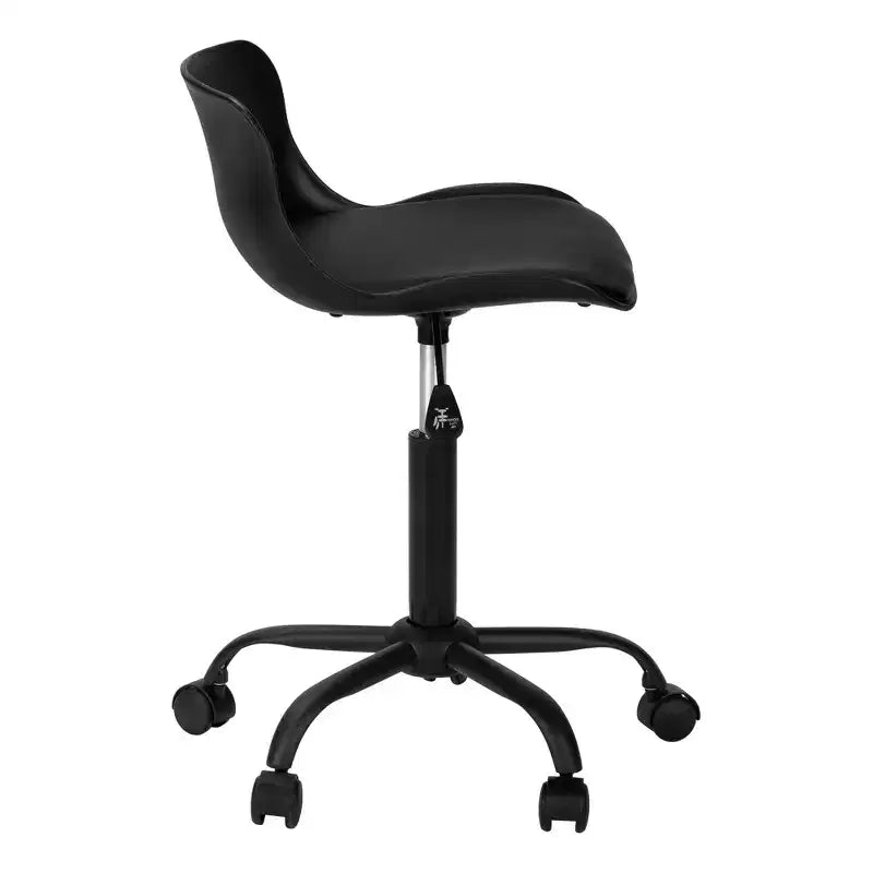 Chaise de bureau moderne réglable en hauteur avec piètement en métal et roulettes, pivotante à 360°
