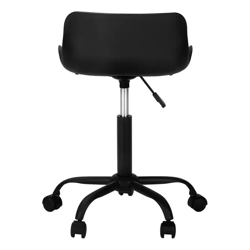 Chaise de bureau moderne réglable en hauteur avec piètement en métal et roulettes, pivotante à 360°