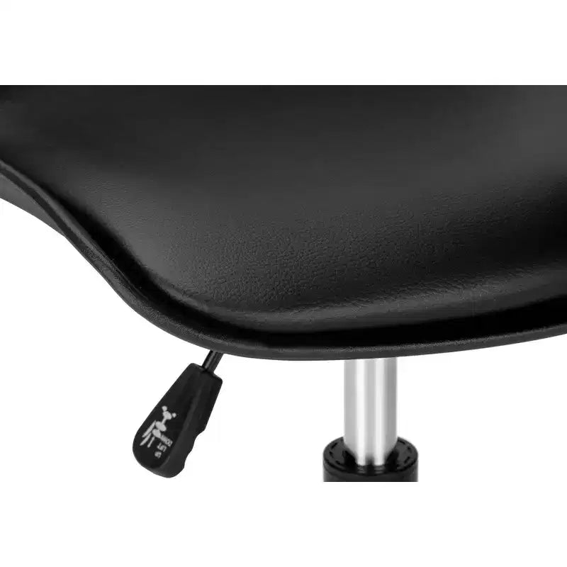 Chaise de bureau moderne réglable en hauteur avec piètement en métal et roulettes, pivotante à 360°