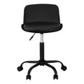Chaise de bureau moderne réglable en hauteur avec piètement en métal et roulettes, pivotante à 360°