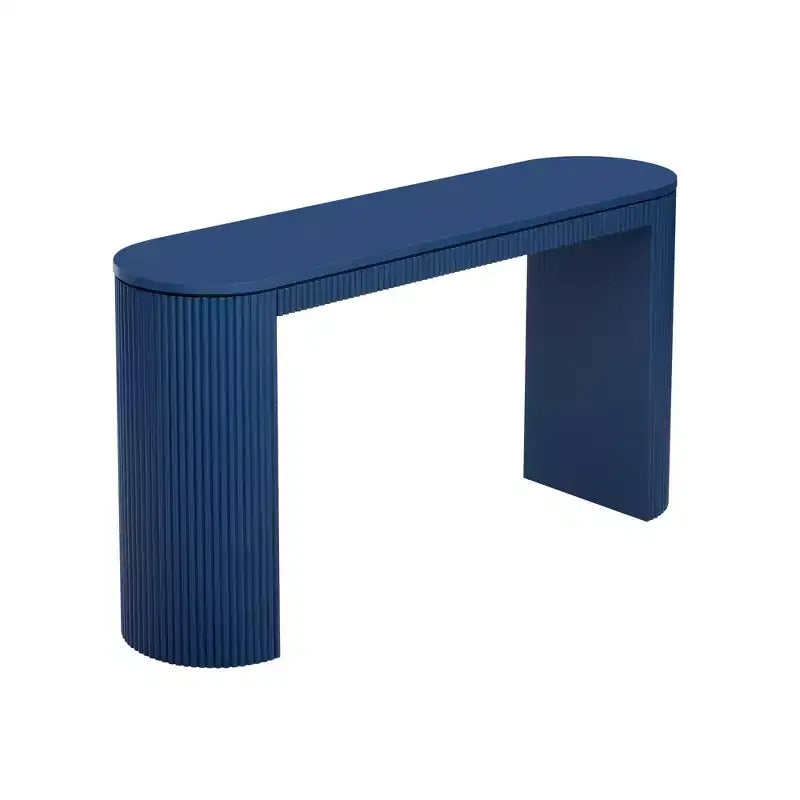 Console d'entrée moderne avec pieds incurvés, motif à rayures verticales, table étroite pour le salon