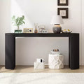 Console d'entrée moderne avec pieds incurvés, motif à rayures verticales, table étroite pour le salon
