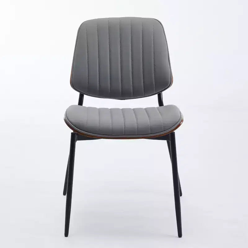 Lot de 2 chaises de salle à manger capitonnées, lin, style milieu de siècle