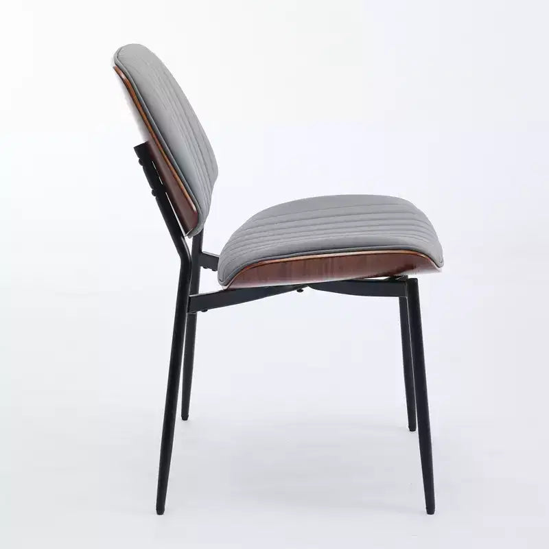 Lot de 2 chaises de salle à manger capitonnées, lin, style milieu de siècle