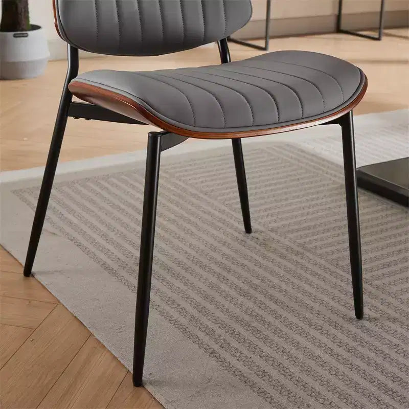 Lot de 2 chaises de salle à manger capitonnées, lin, style milieu de siècle
