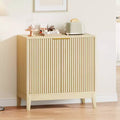 31.5 Modern Fluted Buffet Cabinet with 2 Doors - Mid Century Sideboard, Coffee Bar & Console for Kitchen, Dining Room, Entryway